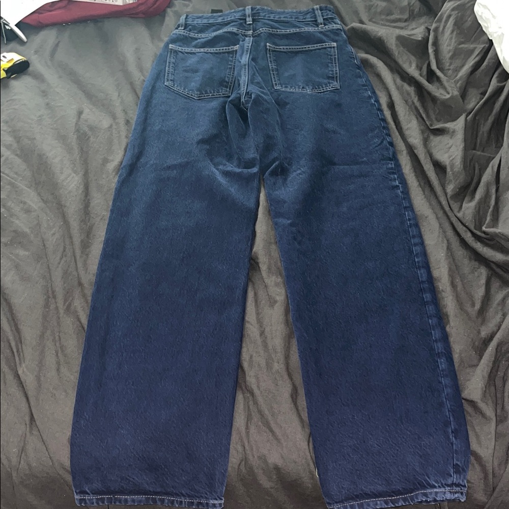 ZARA Dark Blue Denim Jeans (2) - Picture 6 of 7